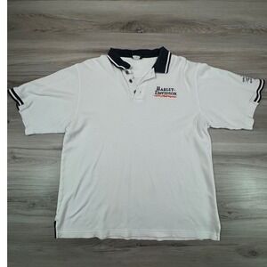 Stones Harley Davidson Mens Large White Waffle Knit Polo Shirt Stones Marion IN